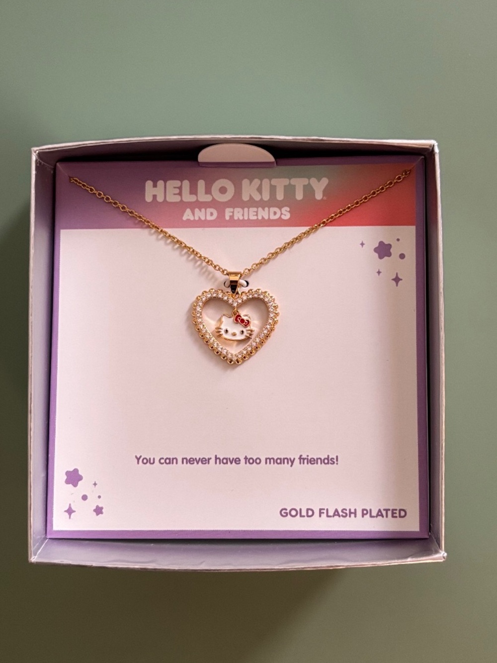 New Hello Kitty 18k Gold Plated Necklace